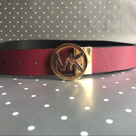 Michael Kors Accessories - Michael Kors reversible belt burgundy/black size L